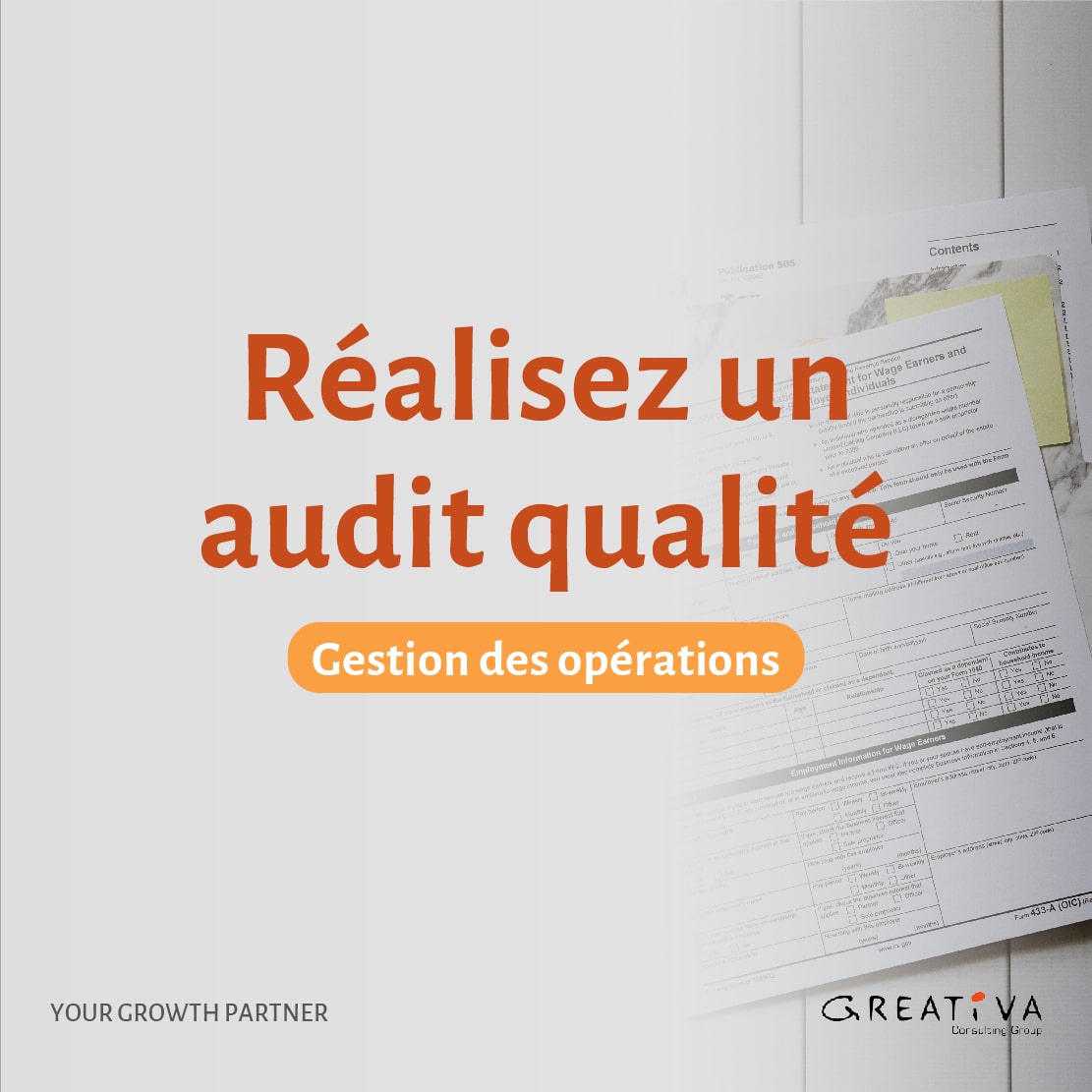 Réalisez un audit qualité