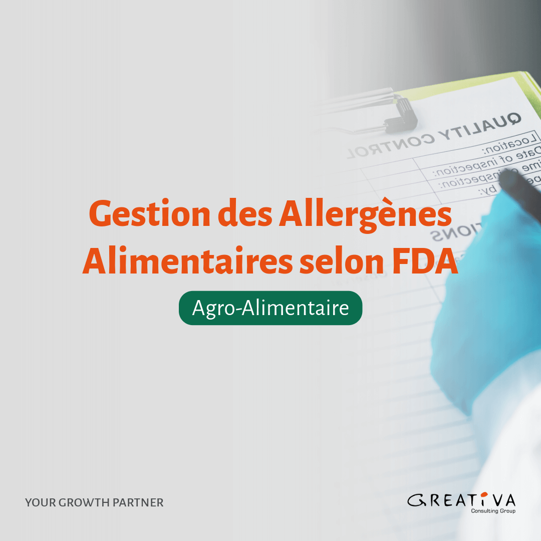 Gestion des allergènes alimentaires selon FDA